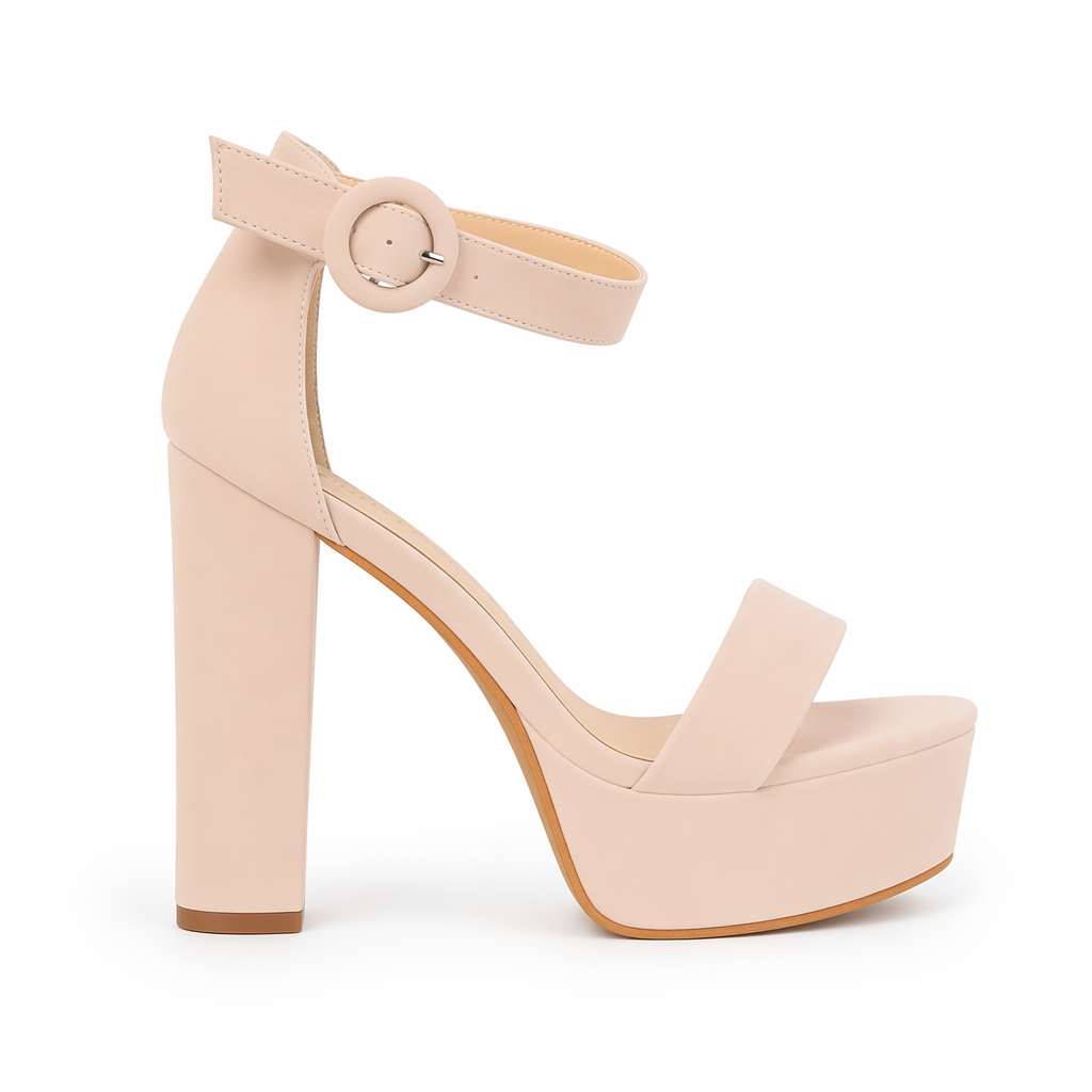 Elegant Square Heel Baby Doll Heels for a Kawaii Look in Stock Pink