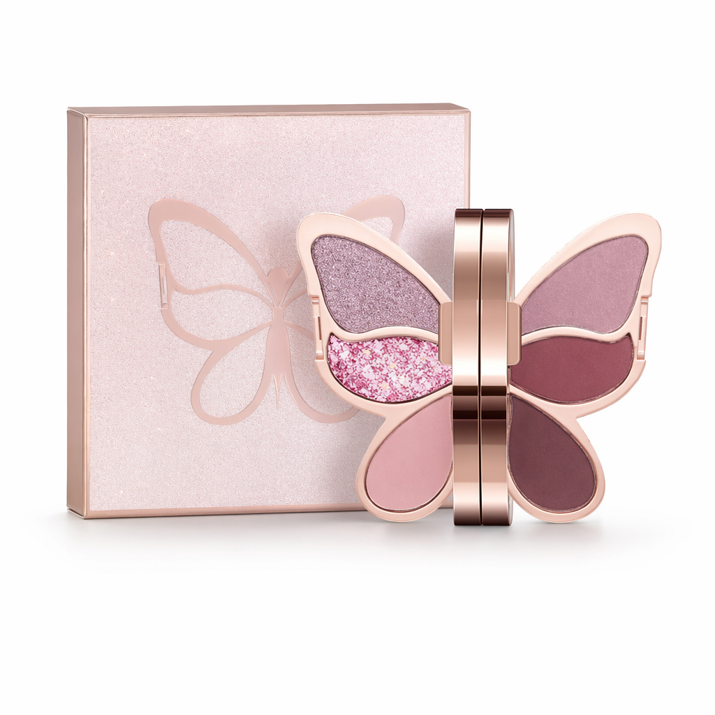 Butterfly Wing Glittering Make-Up Palette for Your Vanity Display 4 Purple East