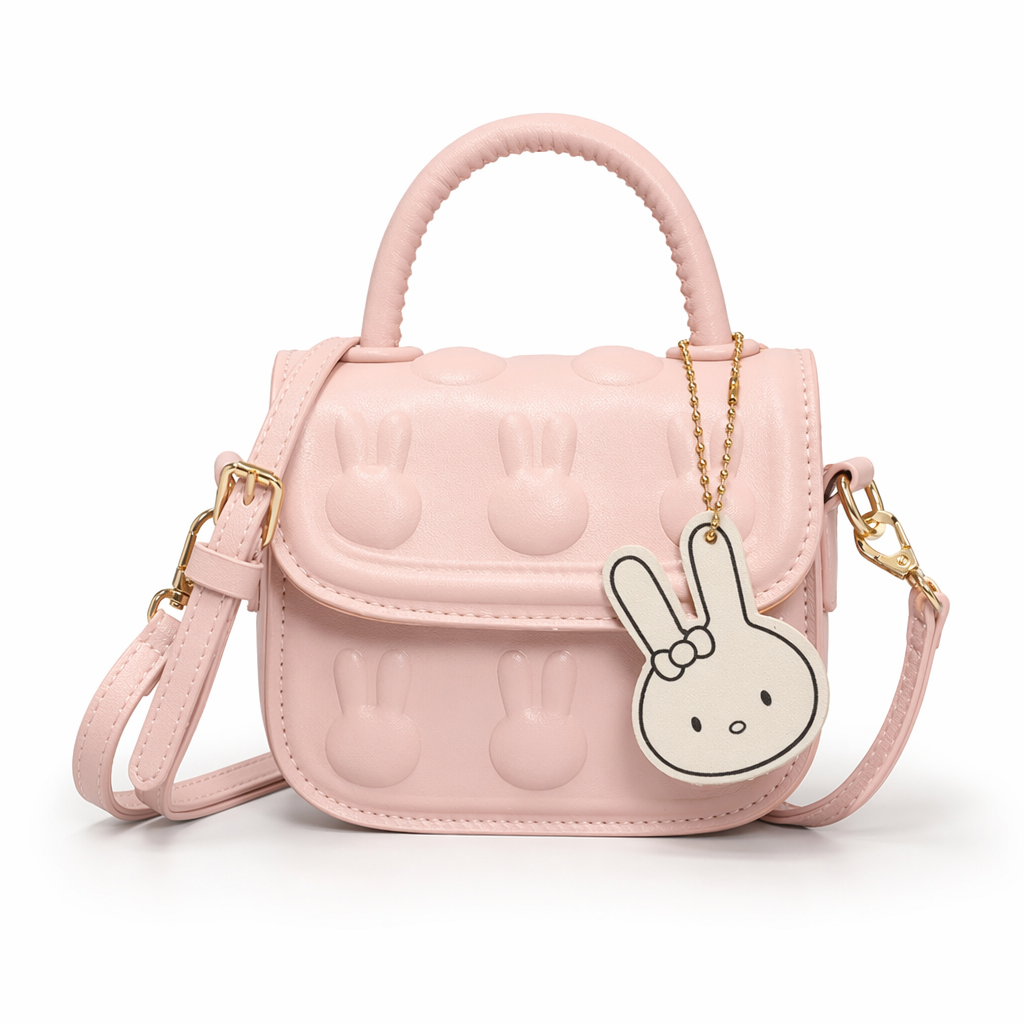 Chocolate Bunny Bag in Vegan Leather for Animal Lovers Pink