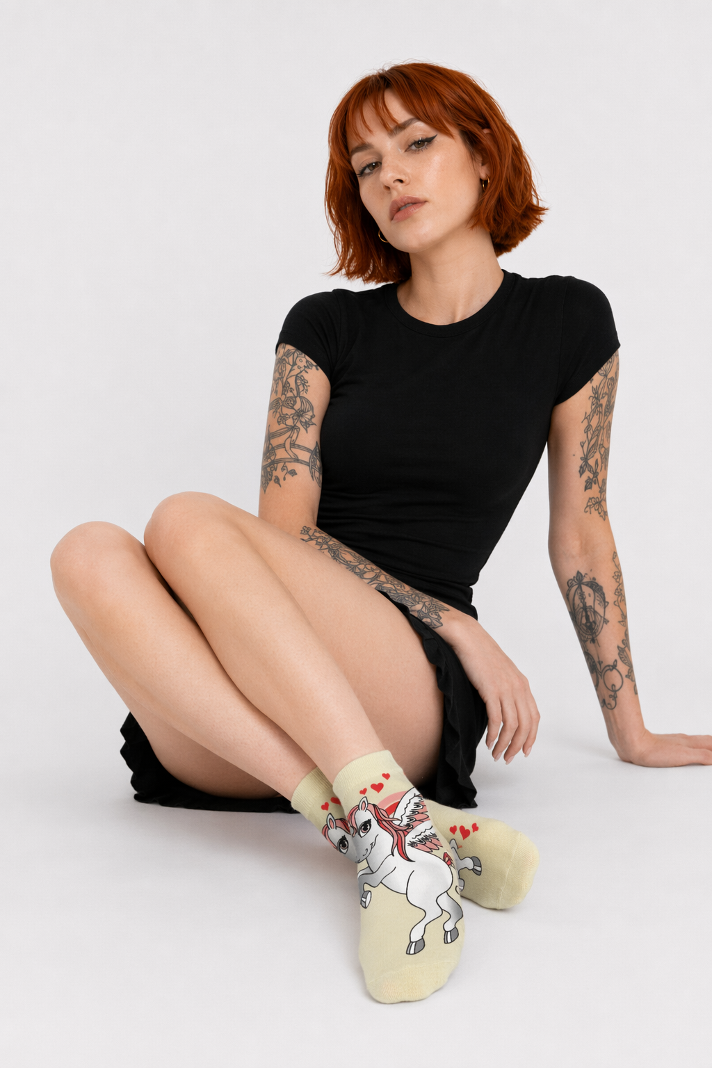 Magical Emoji Ankle Socks Inspired by Apple Unicorn Emoji Pegasus