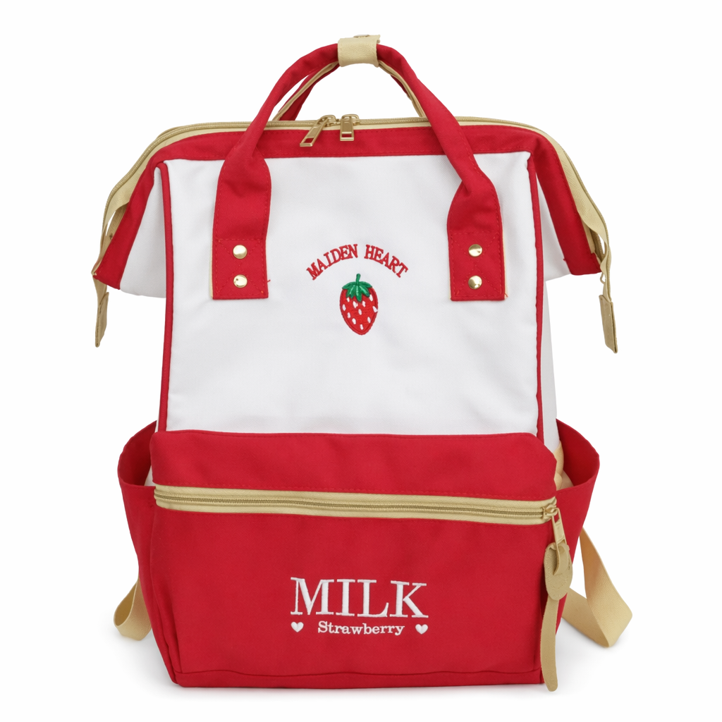 Strawberry Milk Kawaii Backpack for Stylish Everyday Wear Strawberry MIlk