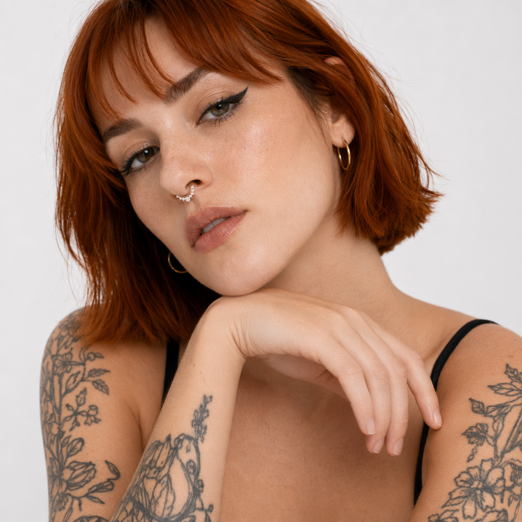 Realistic Septum Nose Rings for a Stylish Piercing Look Rose Gold