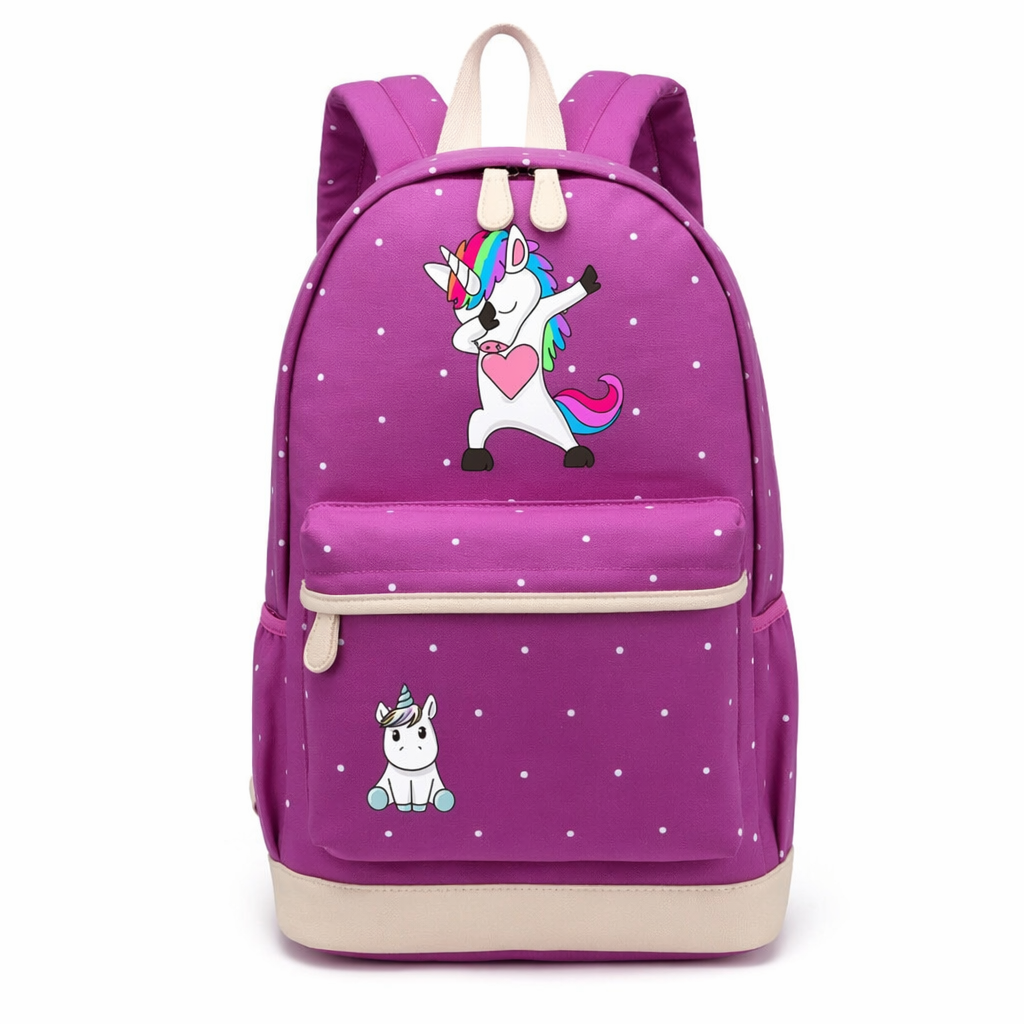 Kawaii Everyday Backpack in Various Styles and Colors Purple 4