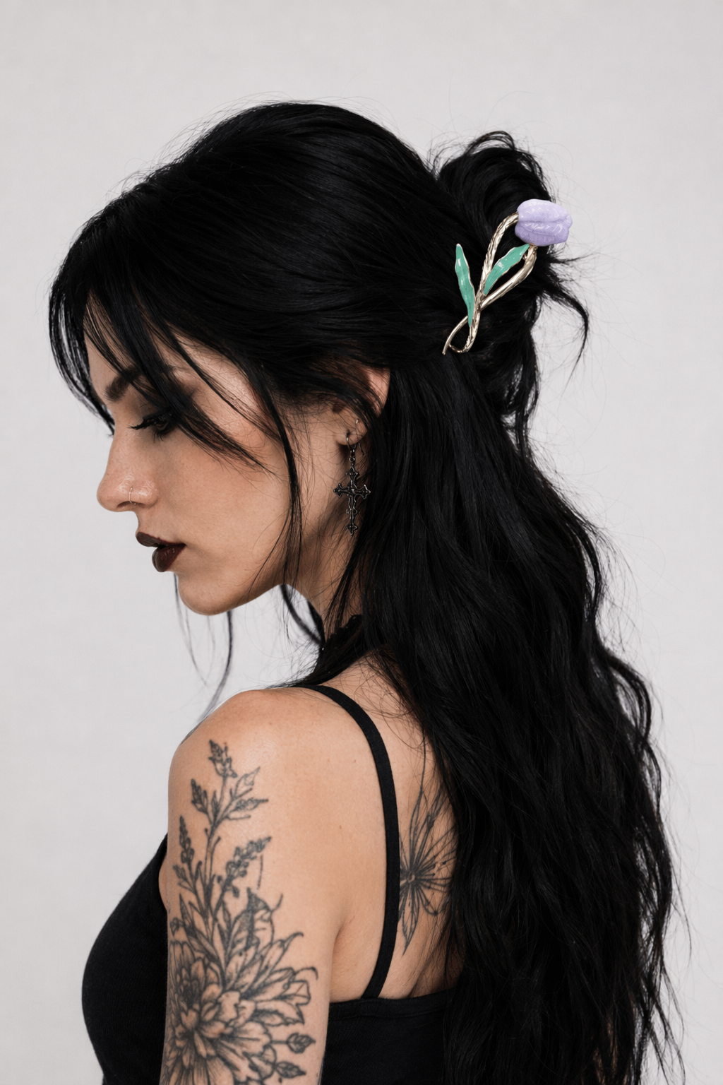 Dainty Floral Ceramic Hair Claw Clip for a Unique Style 20