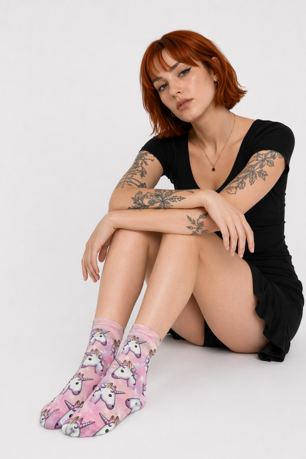 Magical Emoji Ankle Socks Inspired by Apple Unicorn Emoji Emoji Head
