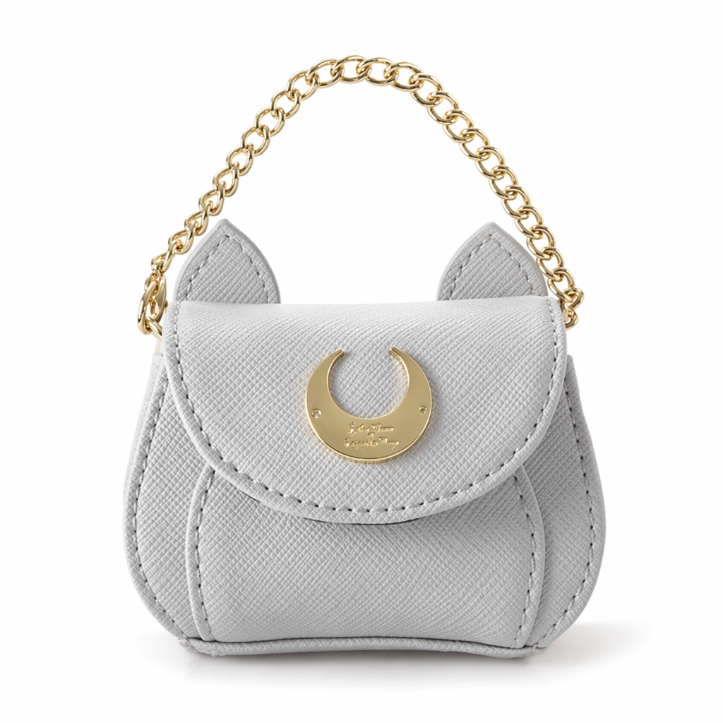 Stunning White Magical Girl Handbag with Cat Print Interior White