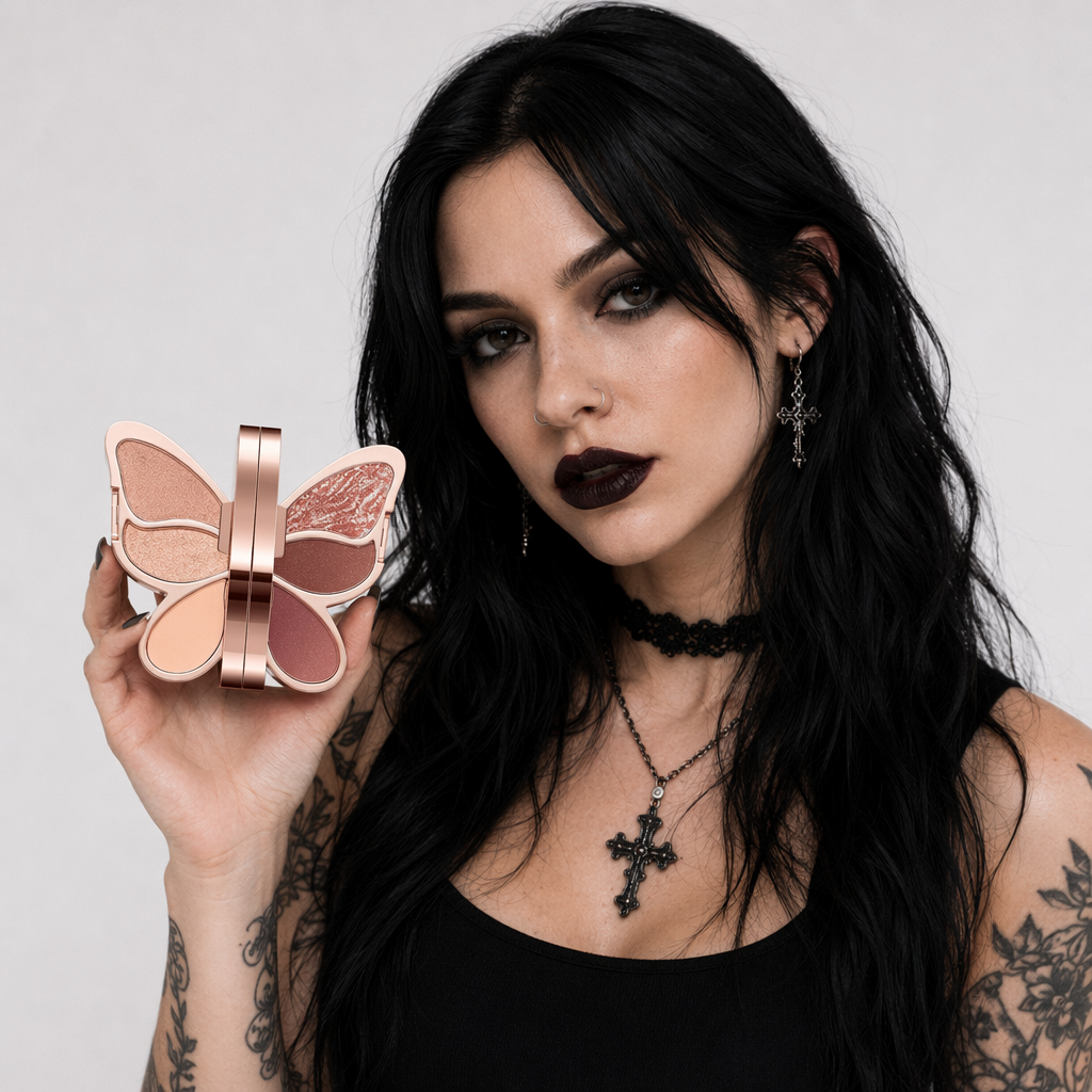 Butterfly Wing Glittering Make-Up Palette for Your Vanity Display 1 Chocolate Mousse