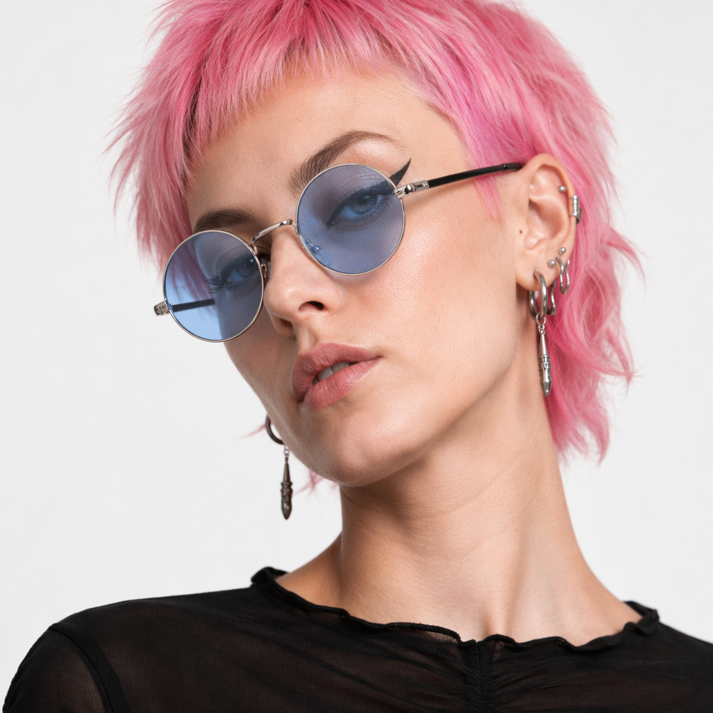 Candy Colored Circle Glasses for Every Style and Aesthetic Blue