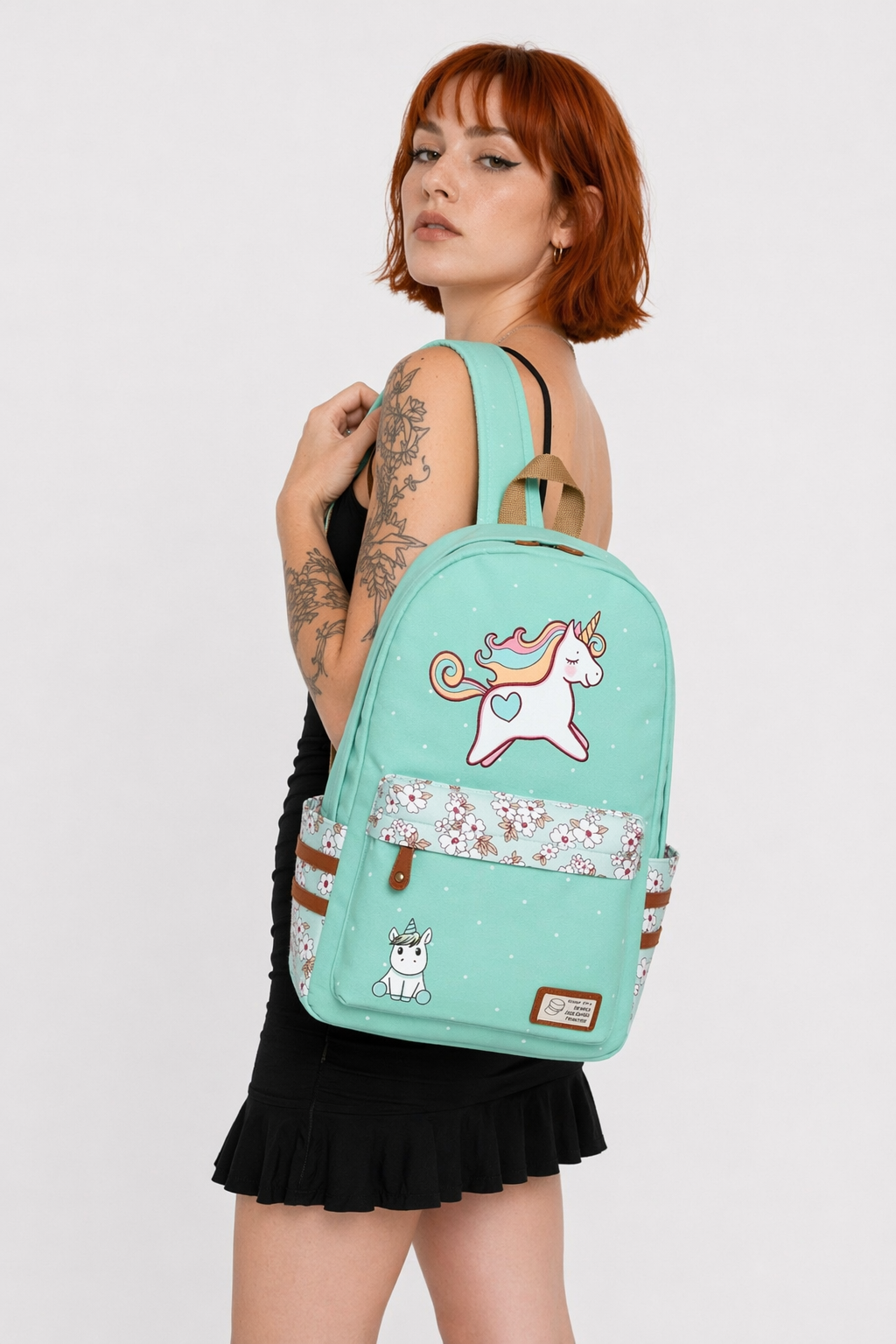 Kawaii Everyday Backpack in Various Styles and Colors Green 1