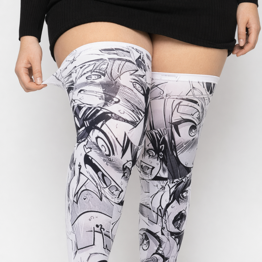 Kinky Anime-Inspired Thigh-High Stockings for Bold Otaku Style Default