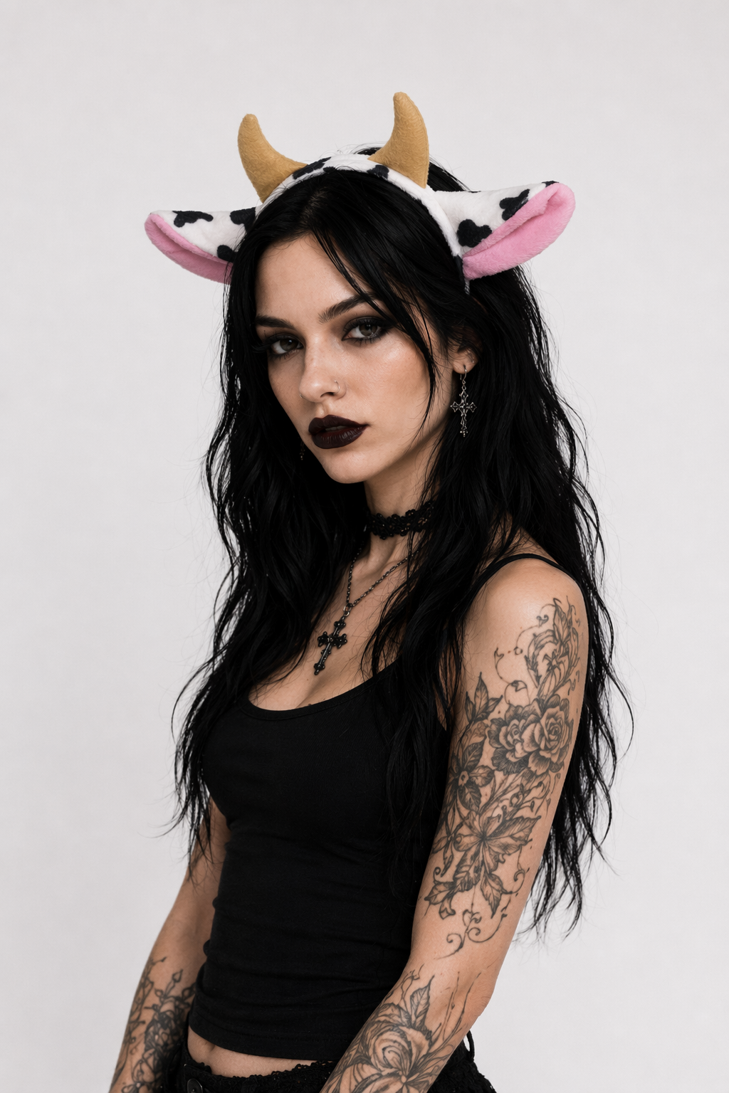 Cute Vegan Cow Ears Headband for Kawaii Outfits Default Title