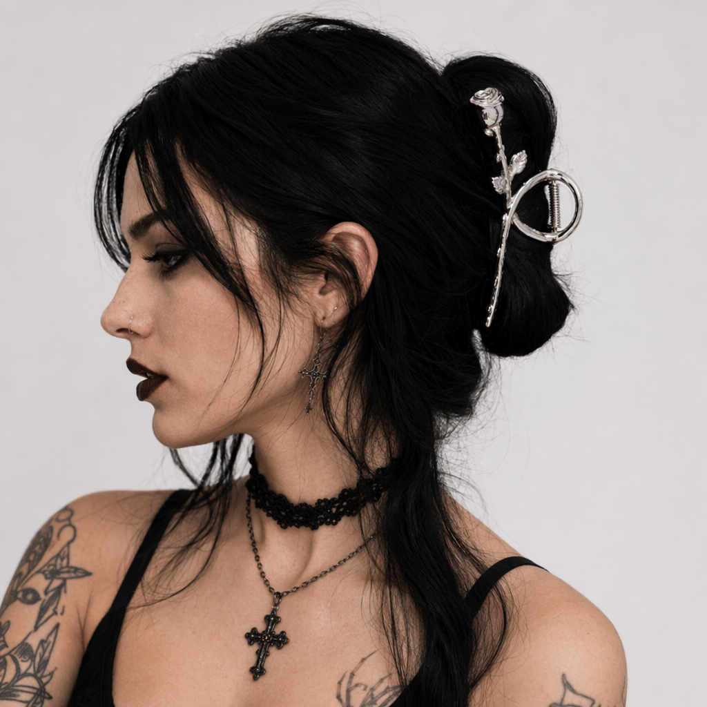 Dainty Floral Ceramic Hair Claw Clip for a Unique Style 22