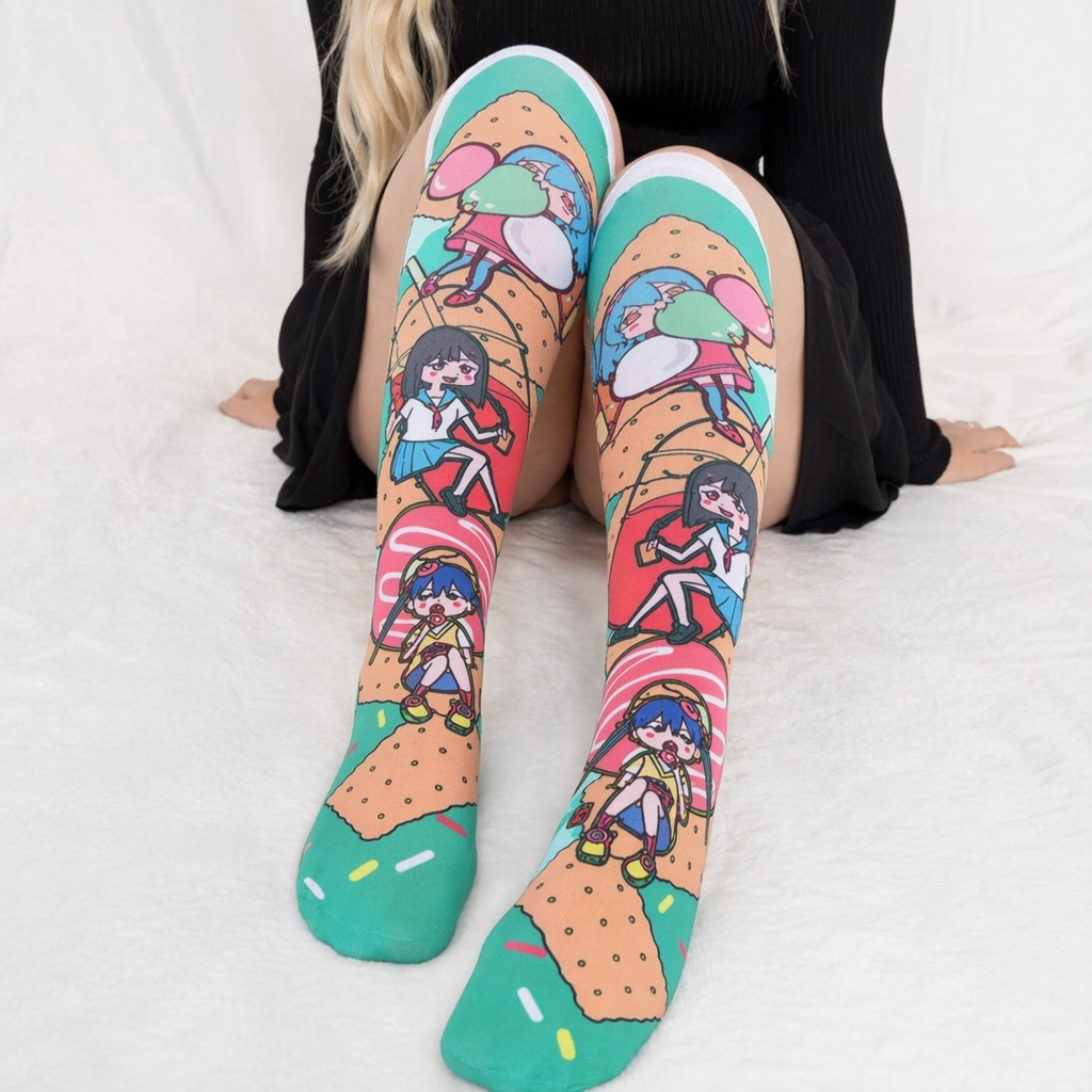Kawaii Anime Food Inspired Colorful Socks Default Title