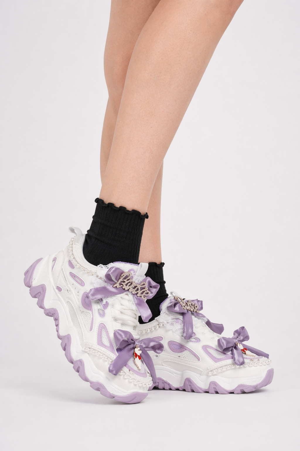 Barbie Harajuku Purple and White Lolita Sneakers 5