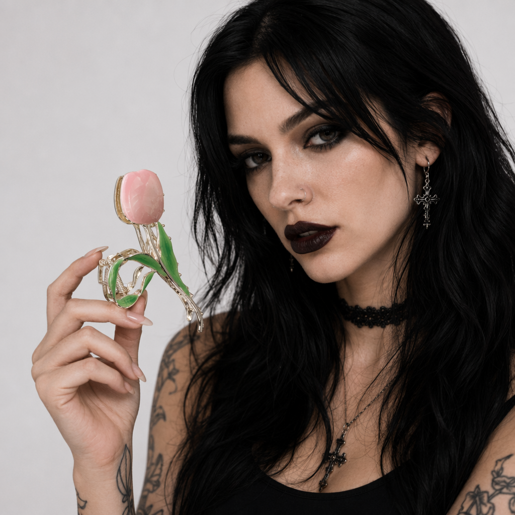 Dainty Floral Ceramic Hair Claw Clip for a Unique Style 9