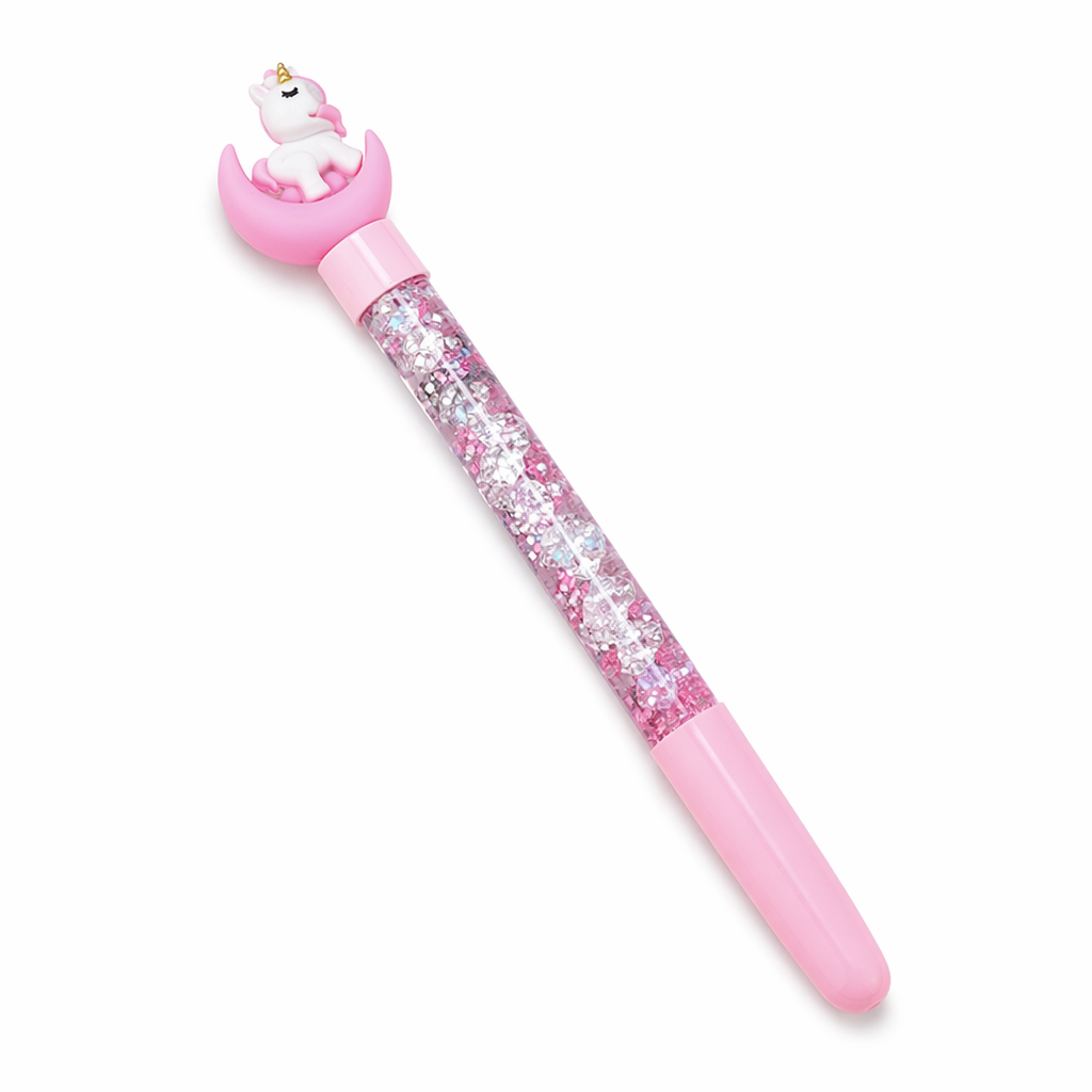 Pastel Unicorn Glitter Pens for Doodling and Display Pink