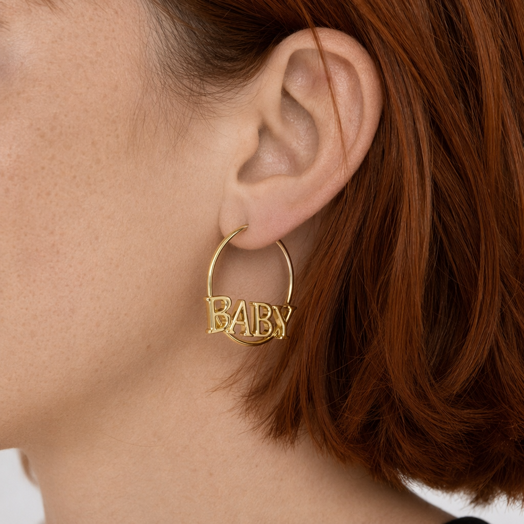 Chic Baby Gold Hoops for Kawaii Style Gold