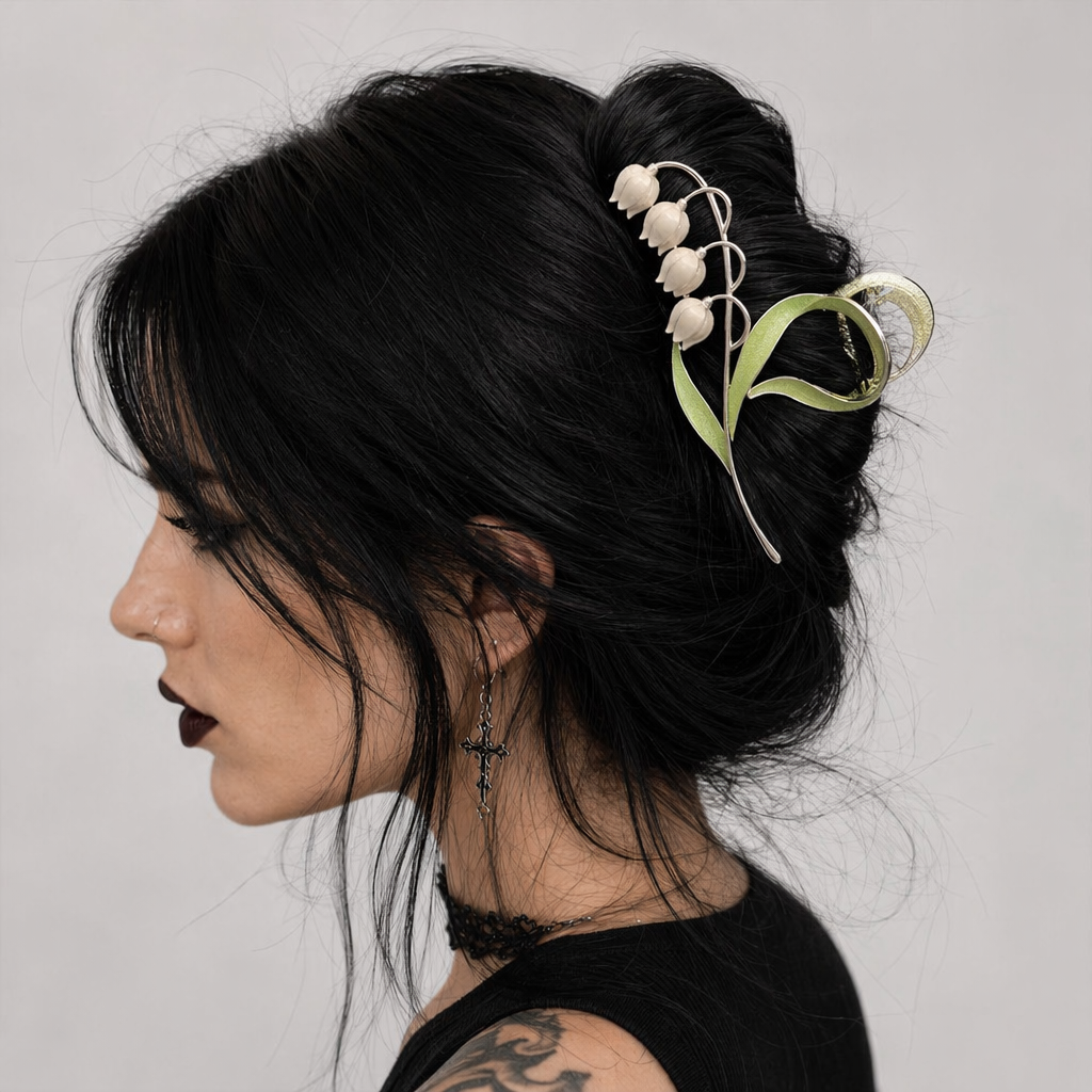 Dainty Floral Ceramic Hair Claw Clip for a Unique Style 1