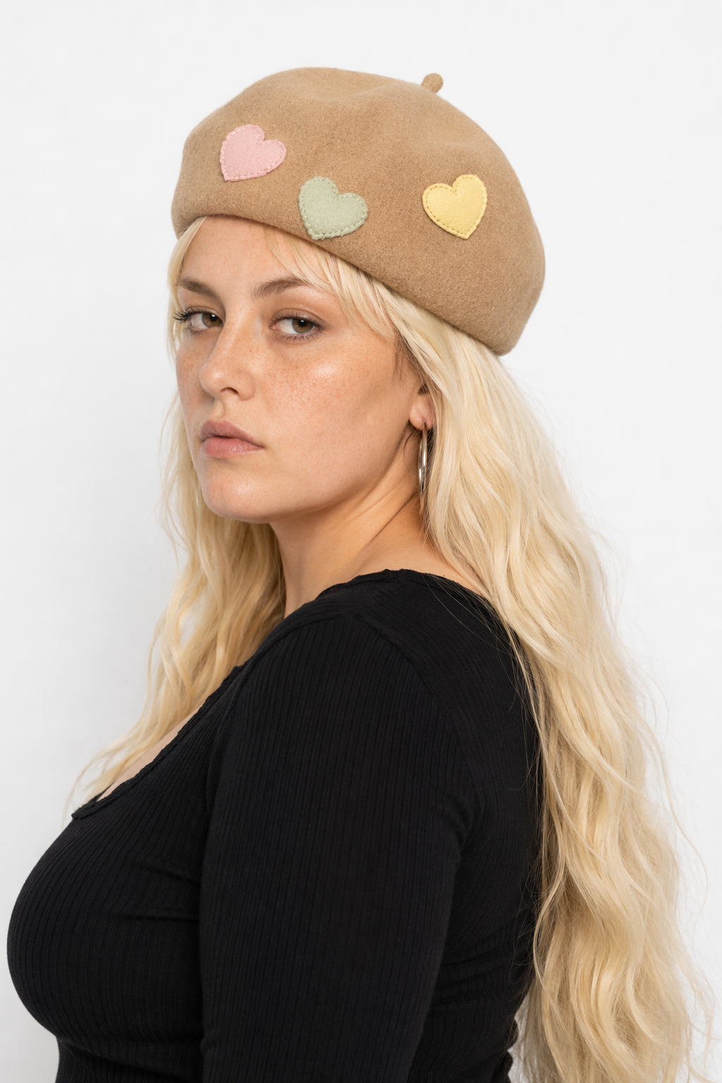 Kawaii Berets for Stylish Lolita Fashion and Accessories Brown With Hearts