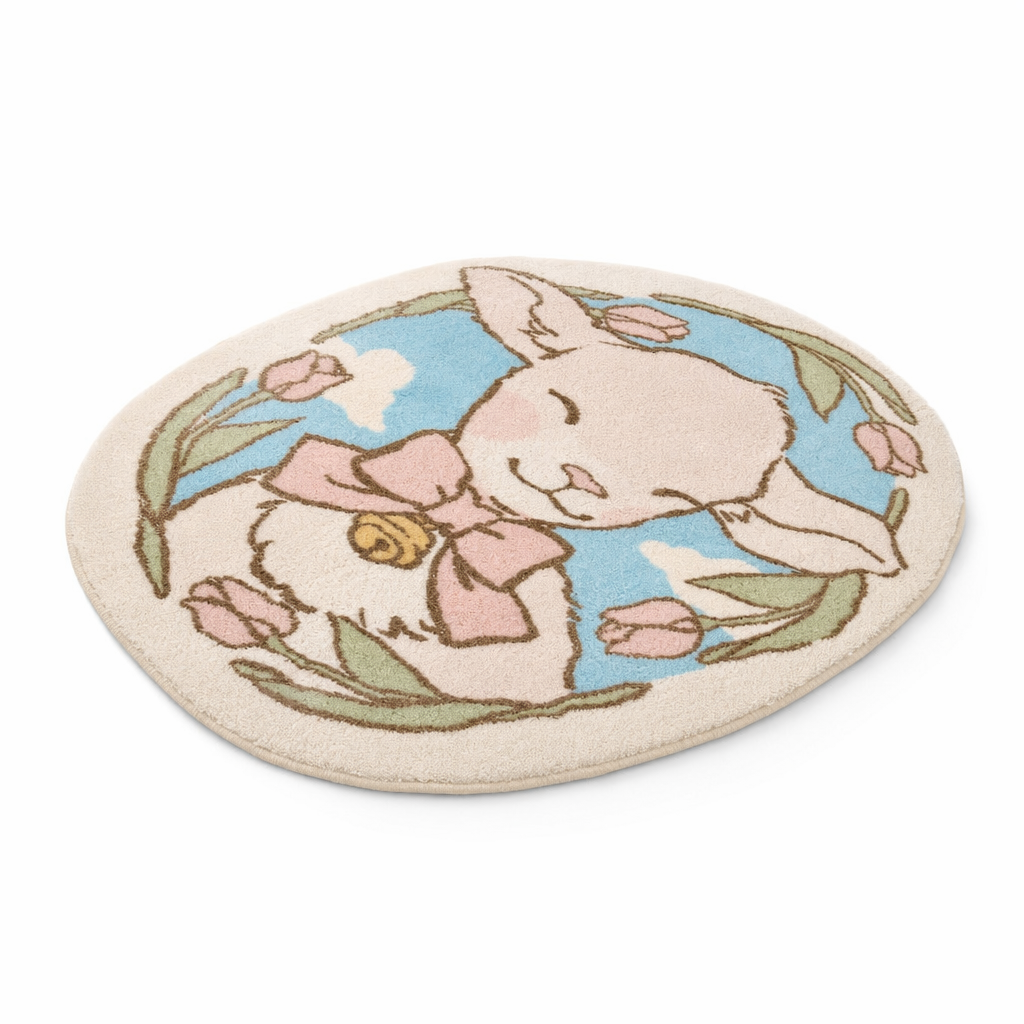 Vintage Lamb Floor Mat for Kawaii Bedrooms and Aesthetic Spaces 50x65cm