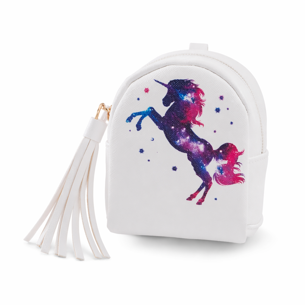 Pastel Unicorn Wallet with Secure Zipper Closure Cosmic