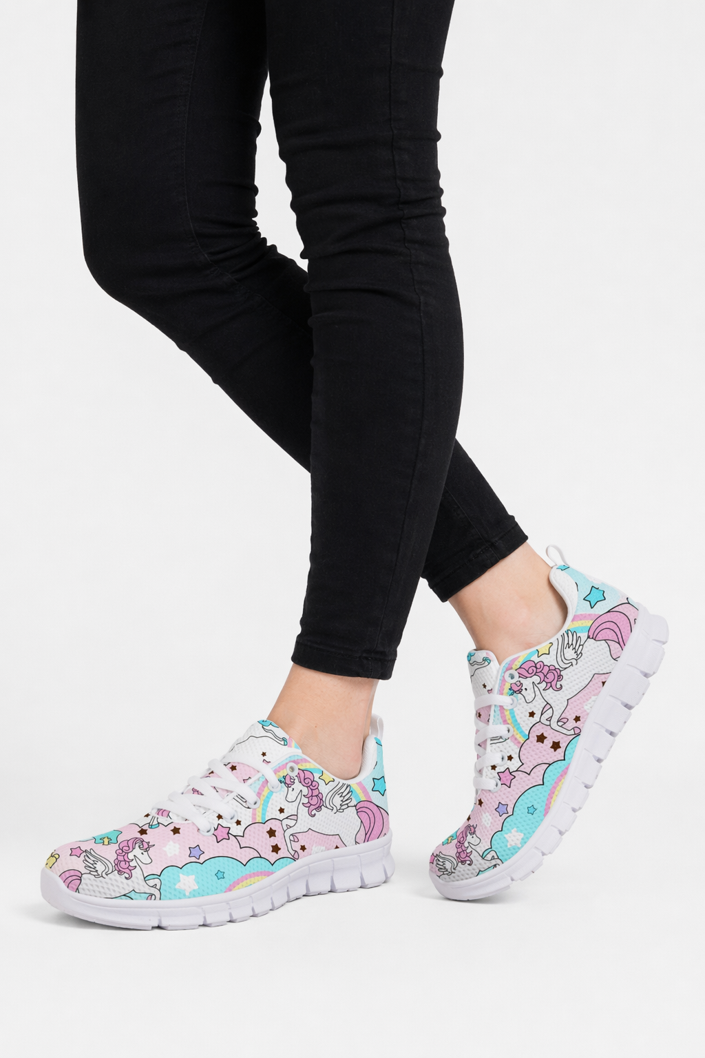 Rainbow Unicorn Running Shoes in Candy Colors Starry Unicorns