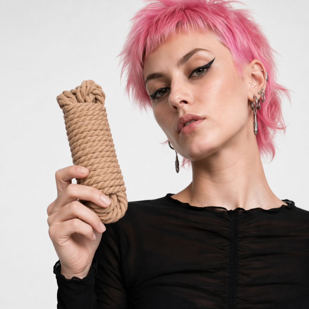 High-Quality Cotton Shibari Rope for Bondage Aesthetic Photoshoots 5m Natural