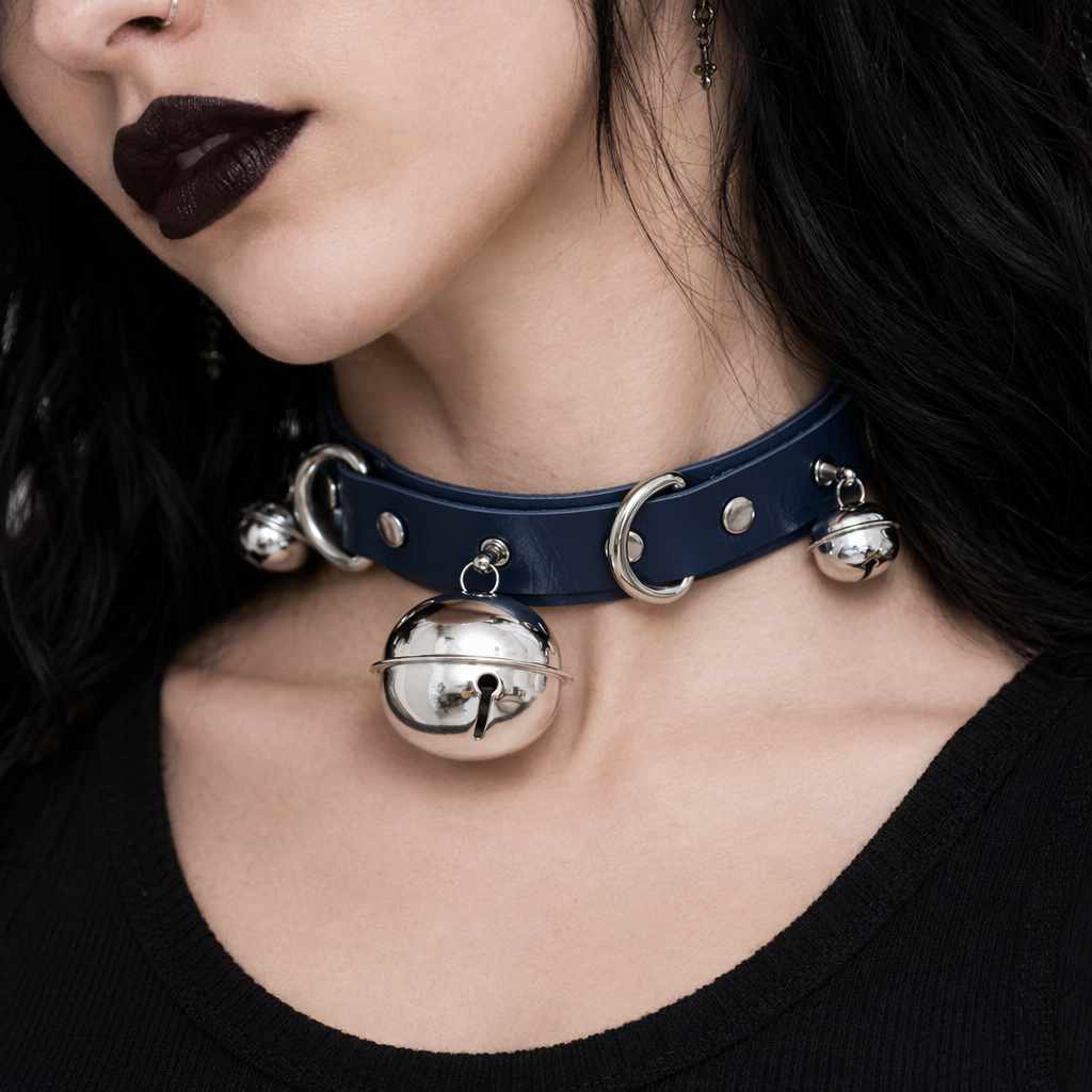 Gorgeous Bell Collar Inspired by Neko Cosplay Culture Blue