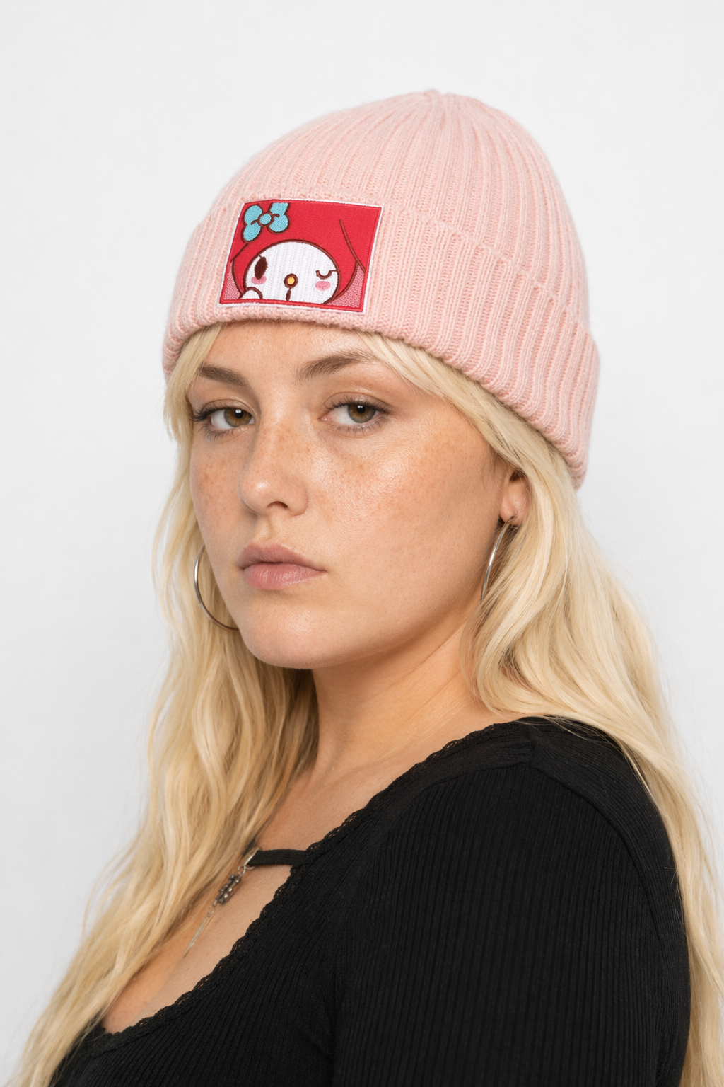 Sanrio Inspired Kawaii Embroidered Beanies for Cozy Warmth My Melody