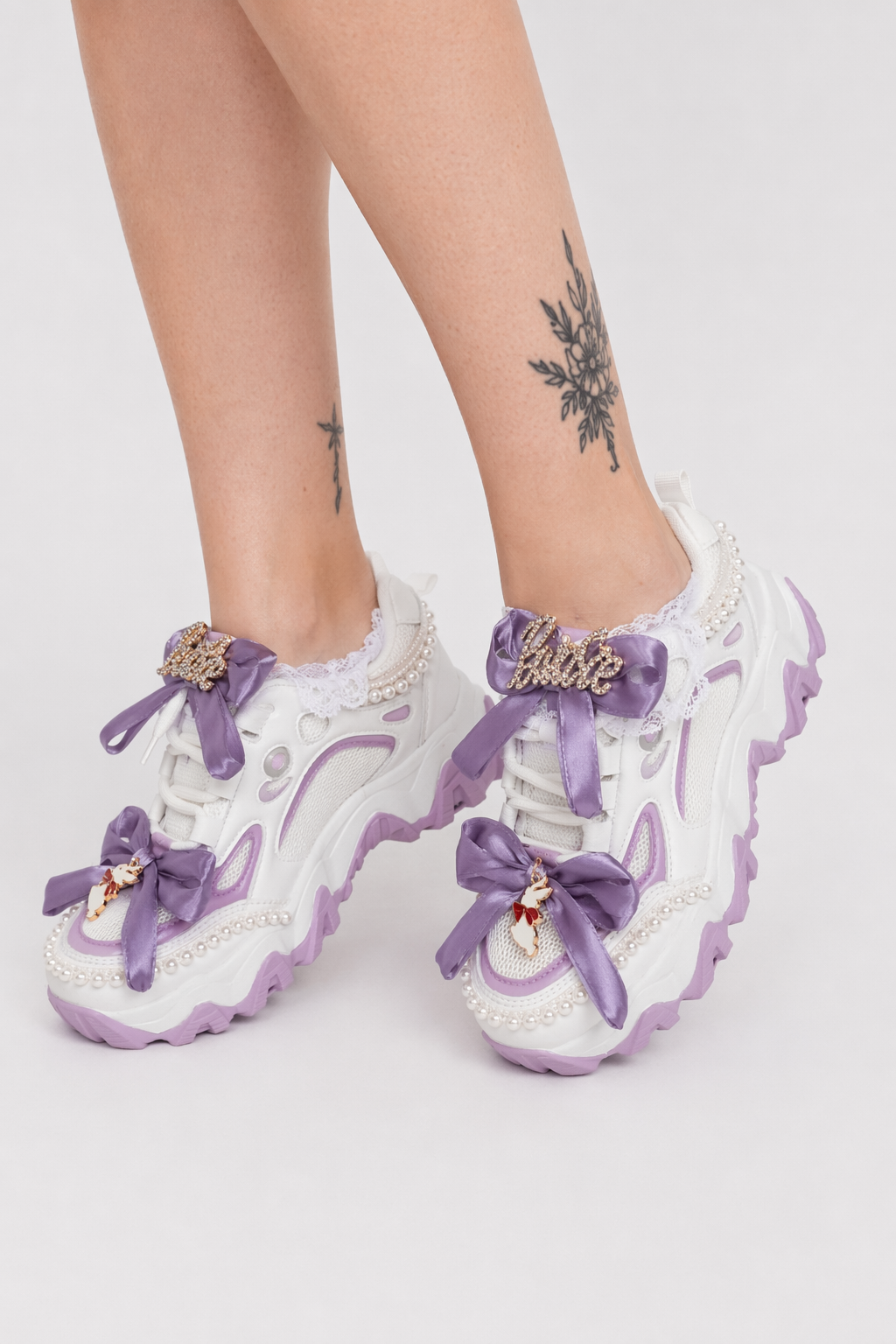 Barbie Harajuku Purple and White Lolita Sneakers 7