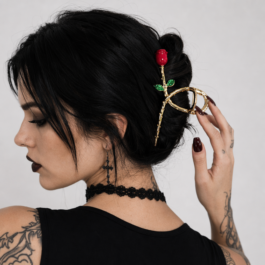 Dainty Floral Ceramic Hair Claw Clip for a Unique Style 23