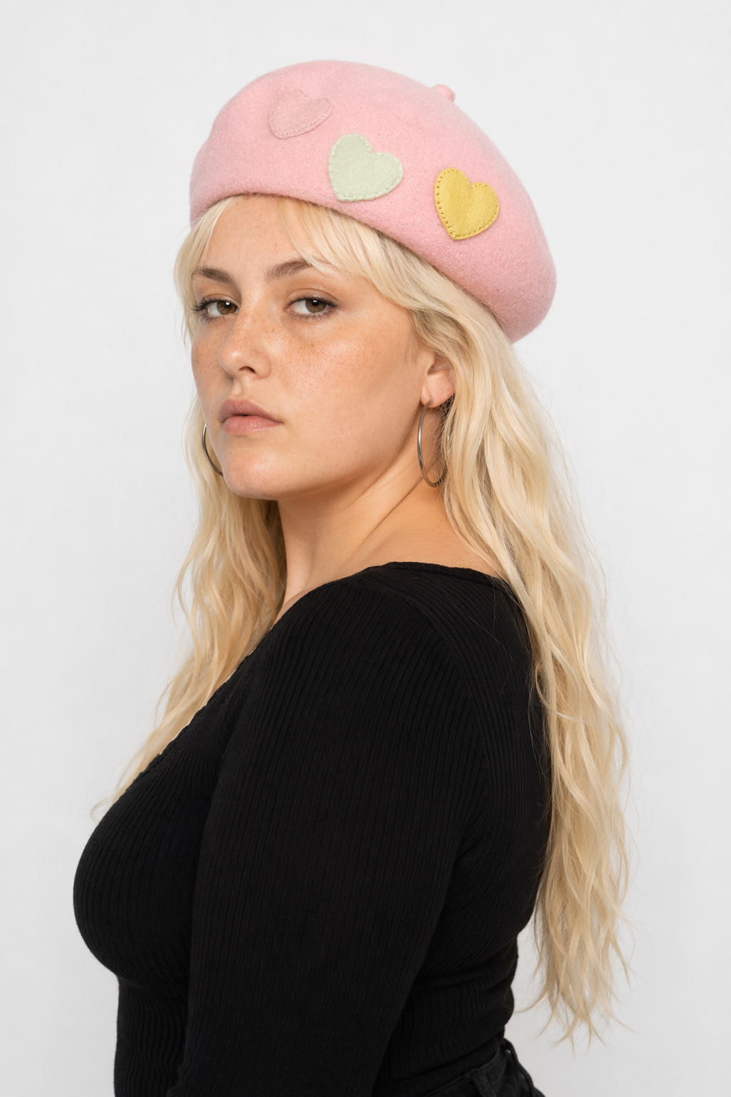 Kawaii Berets for Stylish Lolita Fashion and Accessories Pink With Hearts