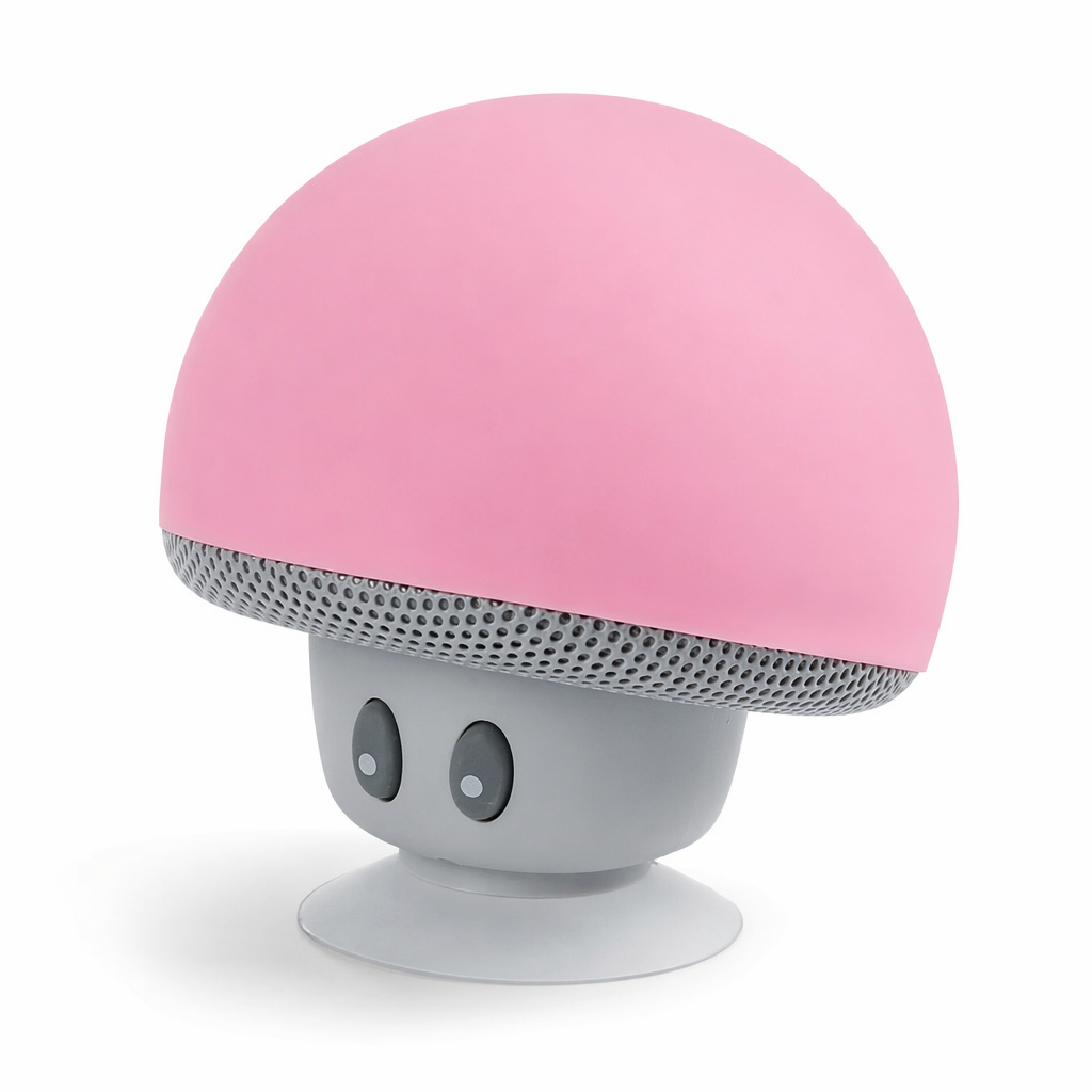 Portable Bluetooth Speaker with Suction Cup and Built-in Microphone Pink