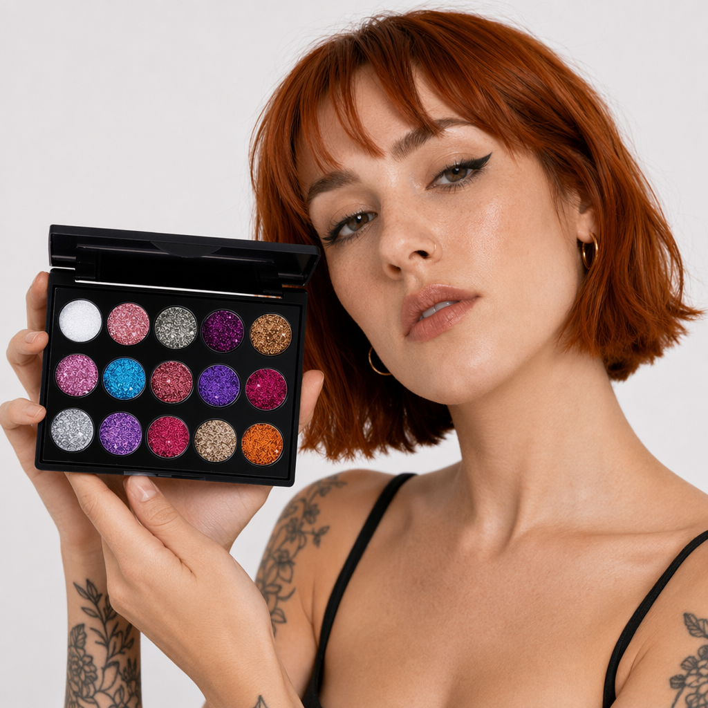 Ultra Glamorous Glitter Eyeshadow Palette with Perfect Pigmentation Palette 1