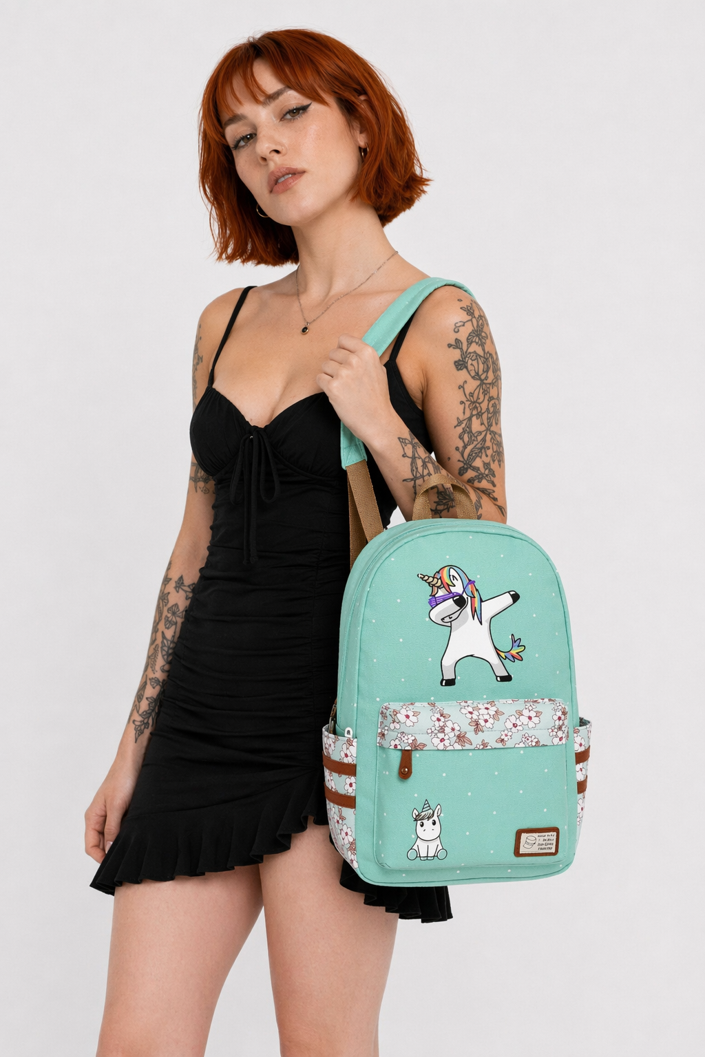Kawaii Everyday Backpack in Various Styles and Colors Green 2