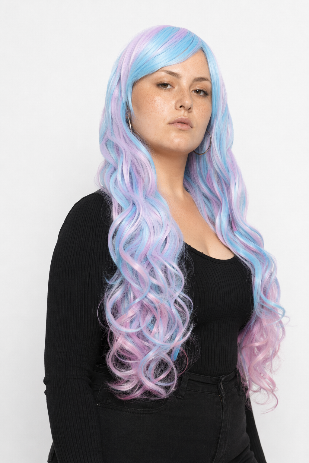 Cotton Candy Wig in Vibrant Colors for Cosplay or Kawaii Styles Cotton Candy