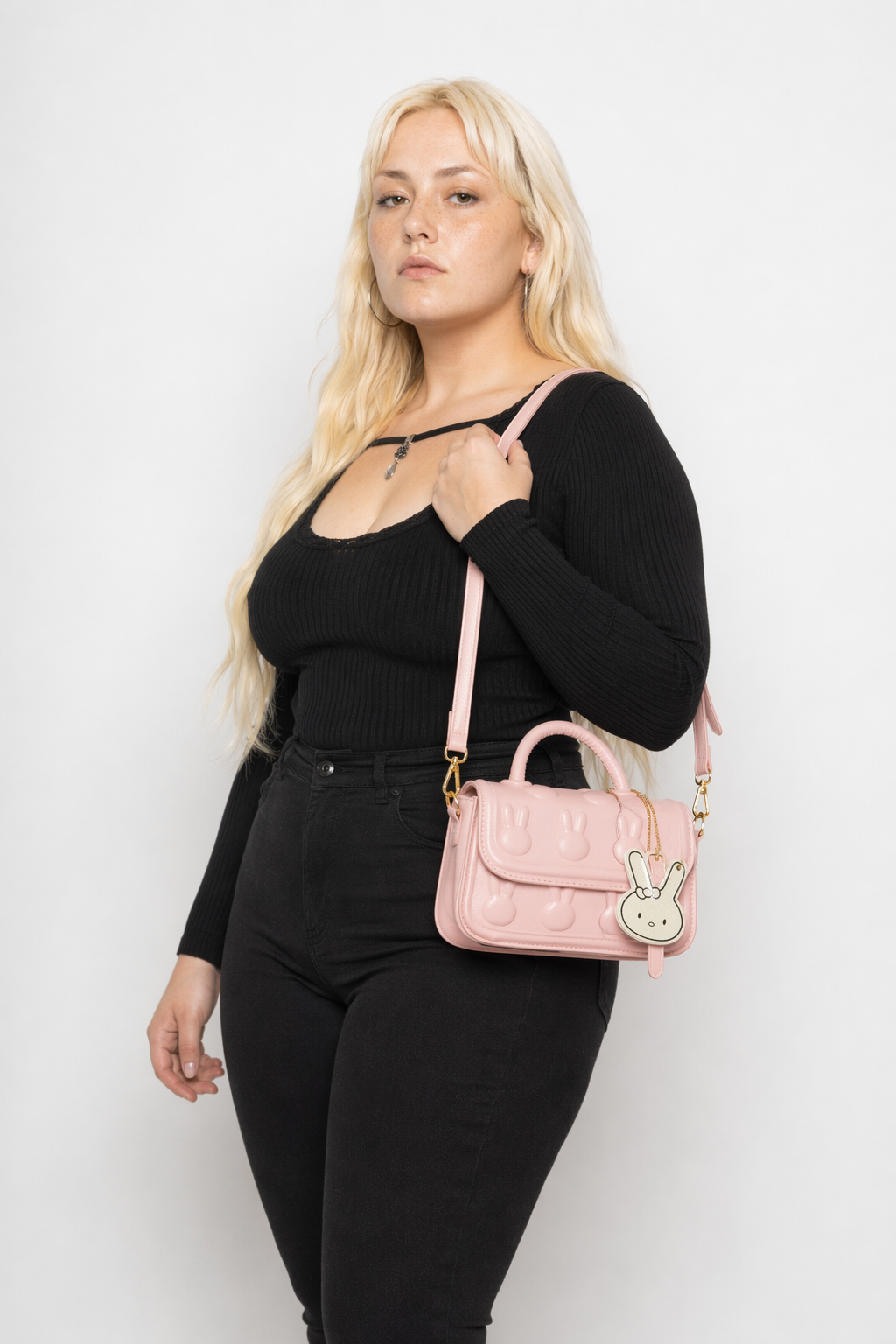 Chocolate Bunny Bag in Vegan Leather for Animal Lovers Pink