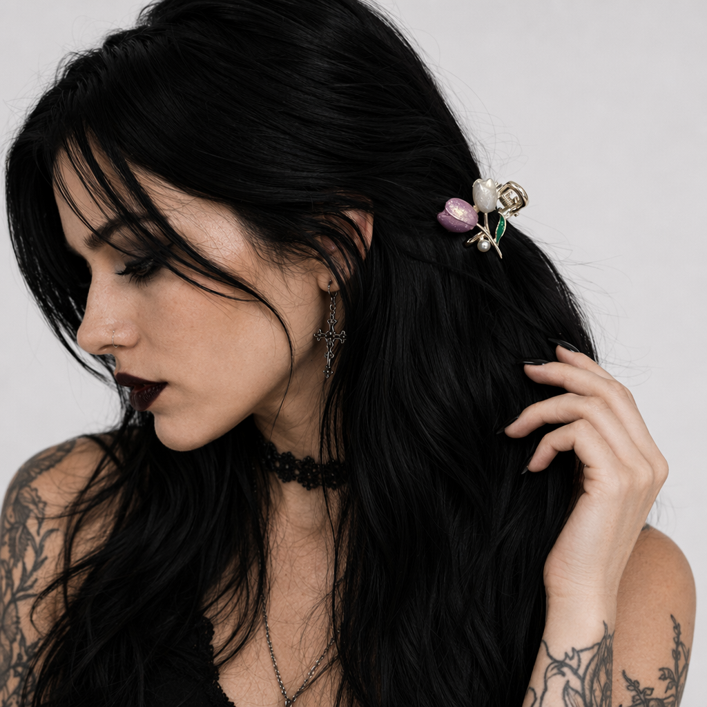 Dainty Floral Ceramic Hair Claw Clip for a Unique Style 28