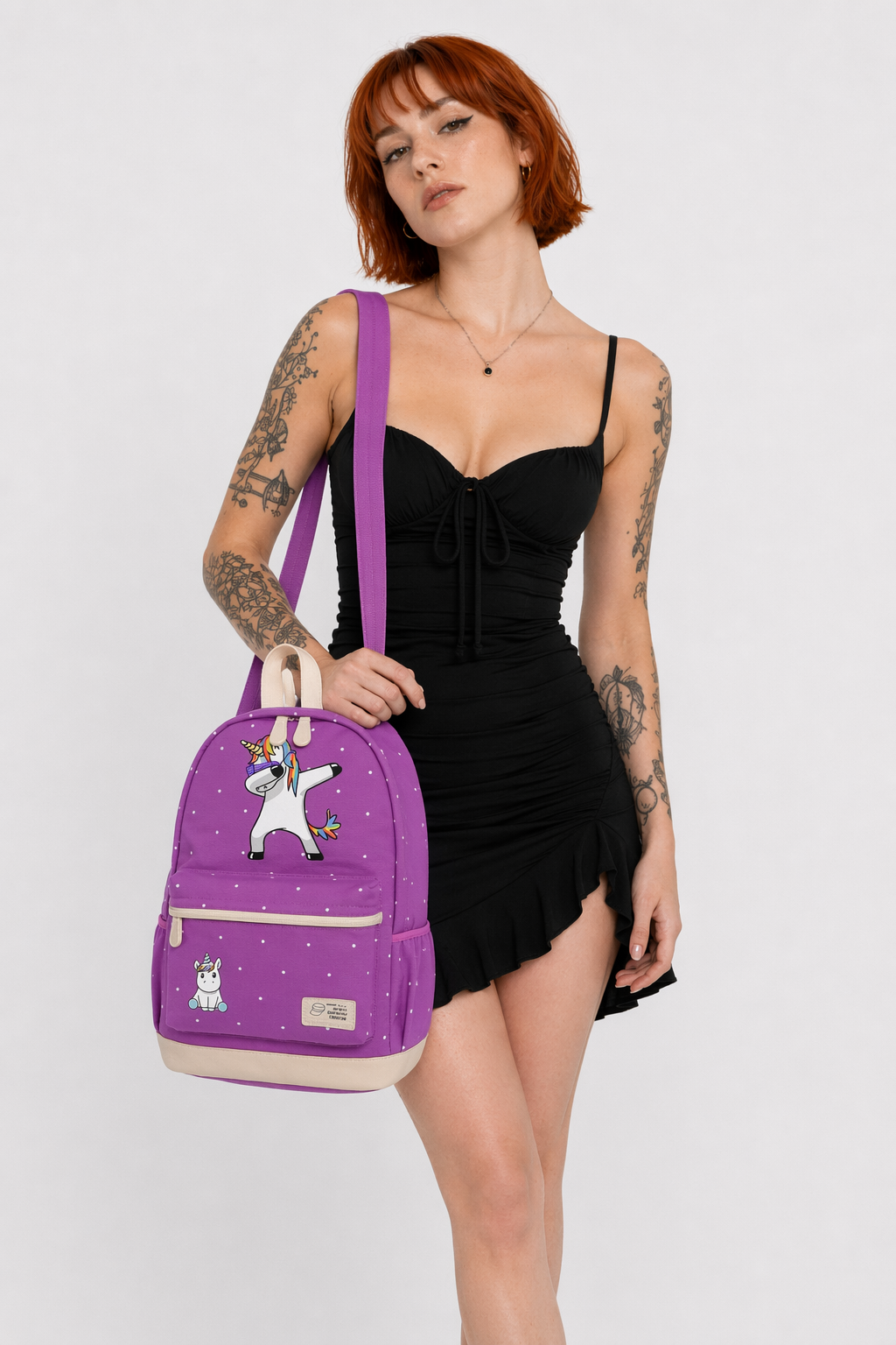 Kawaii Everyday Backpack in Various Styles and Colors Purple 1