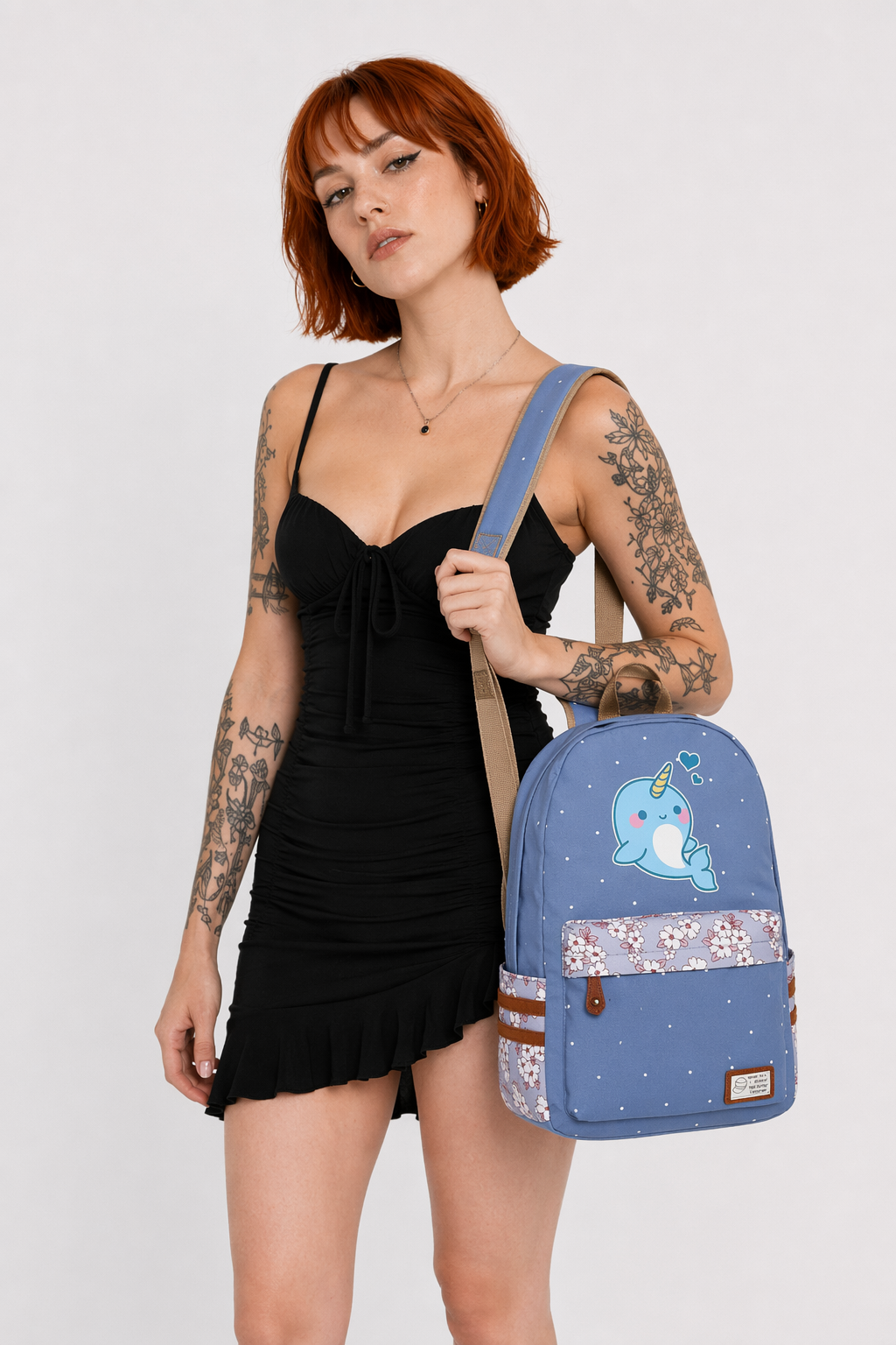 Kawaii Everyday Backpack in Various Styles and Colors Whale