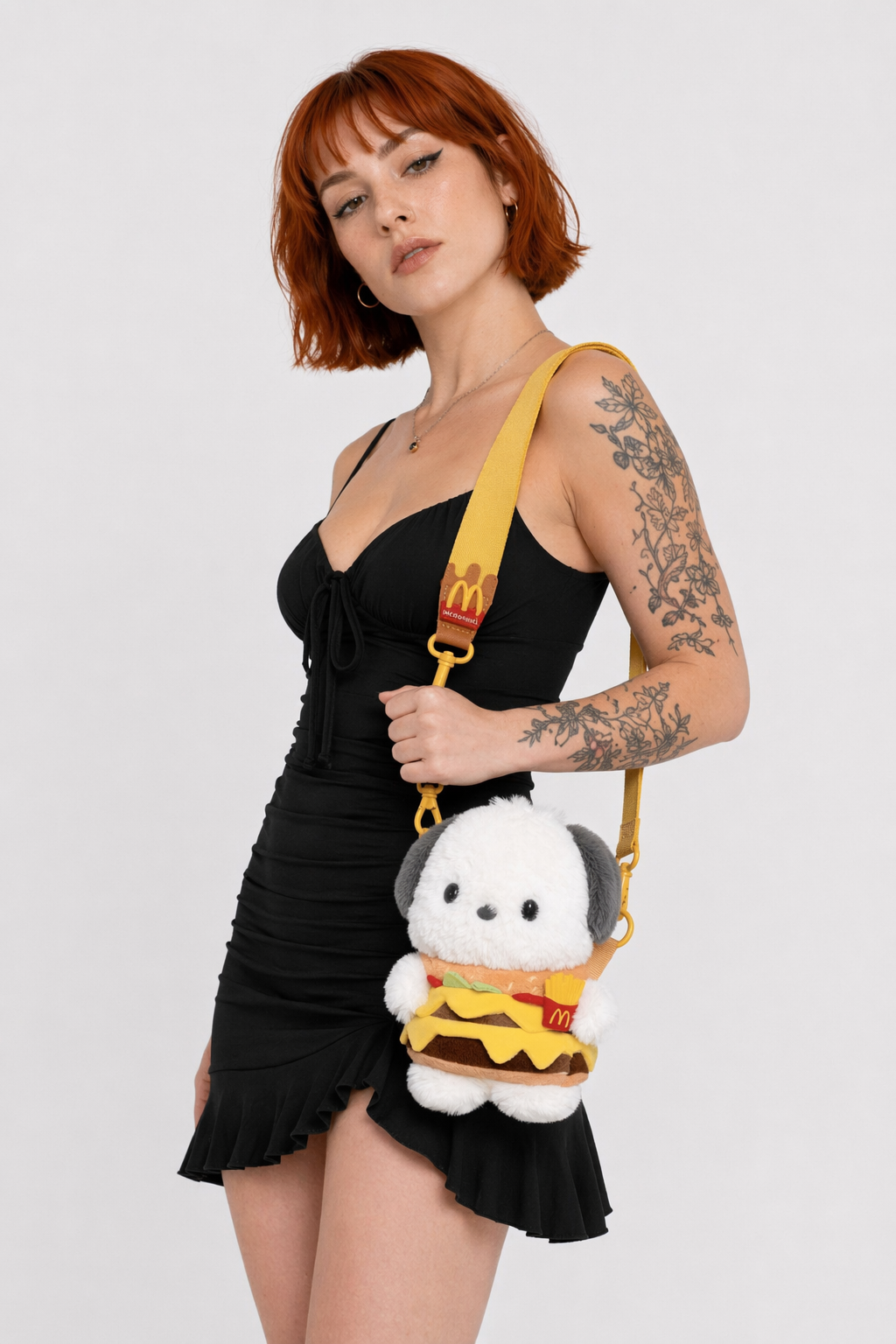 Kawaii Hamburger Puppy Bag for Adorable Fashion Enthusiasts 20cm