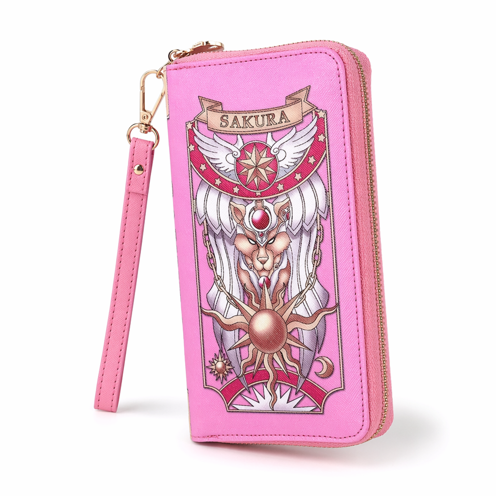 Magical Girl Wallet with Vibrant Artwork and Ample Storage Pink