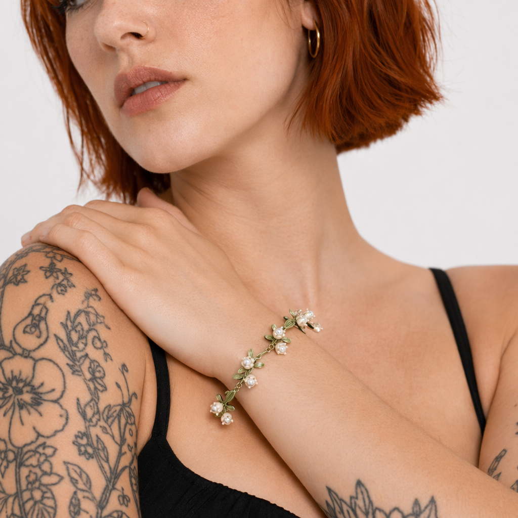 Lily Of The Valley Pearl Bracelet for Whimsical Jewelry Lovers Necklace