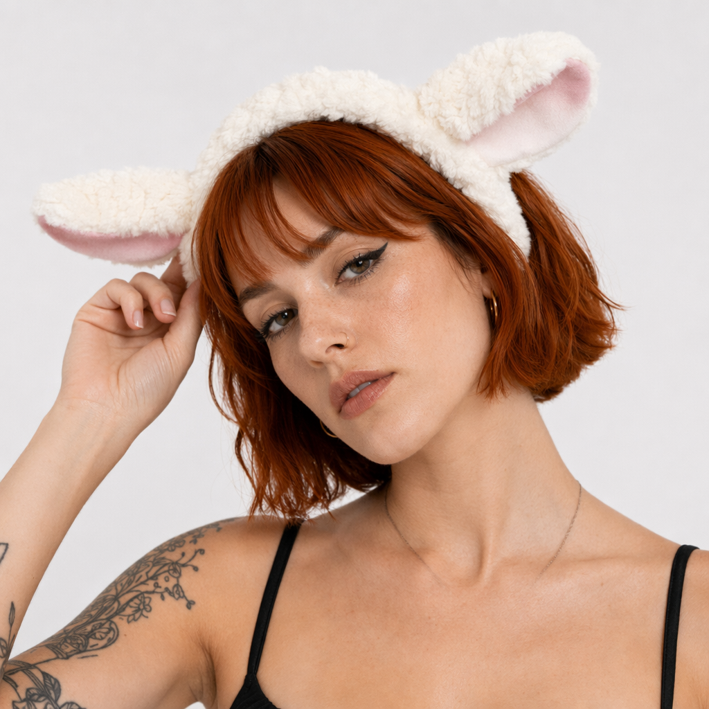 Fluffy Sheep-Inspired Headbands for a Cute Style Boost Plain Sheep