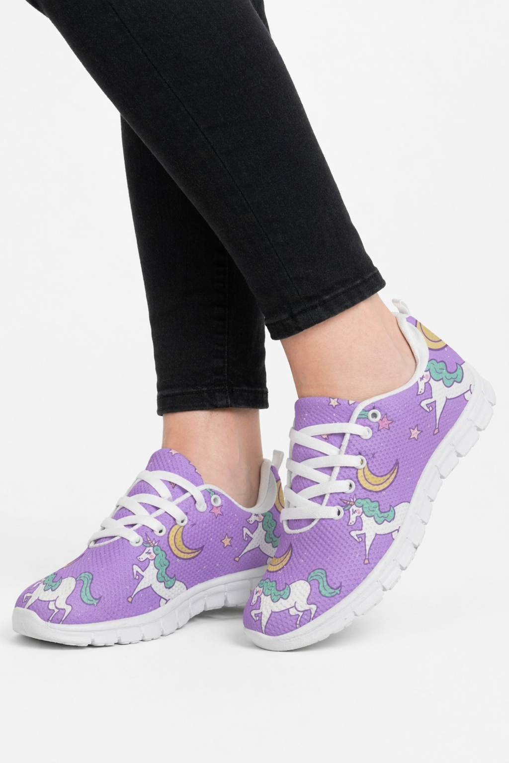 Rainbow Unicorn Running Shoes in Candy Colors Purple Unicorns