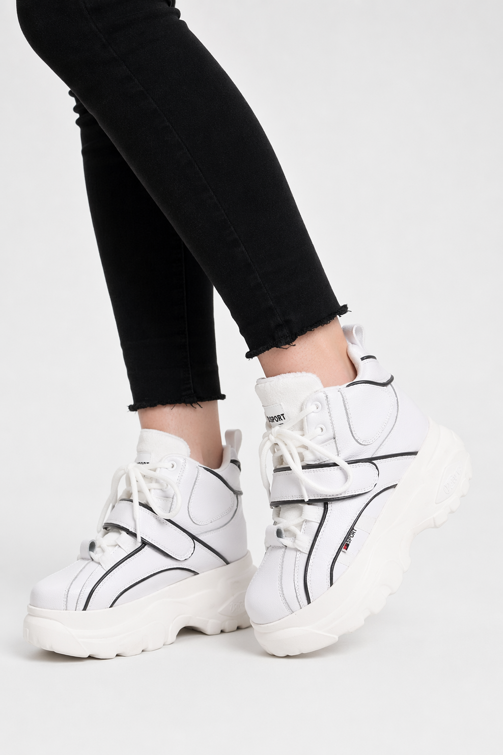 Chunky Platform Harajuku Streetwear Shoes for Kawaii Fashionistas White