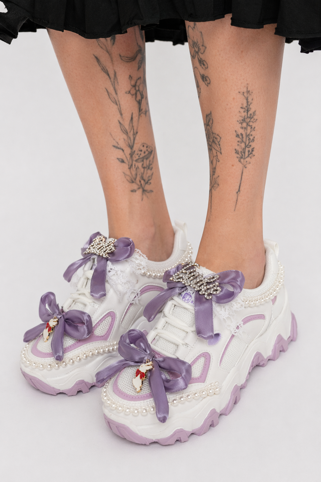Barbie Harajuku Purple and White Lolita Sneakers 6