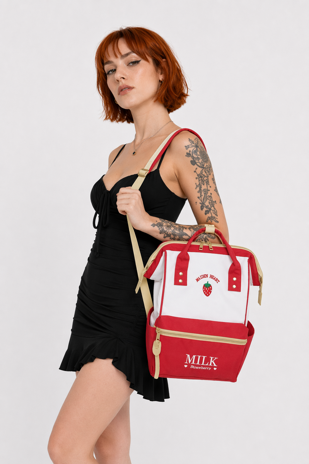 Strawberry Milk Kawaii Backpack for Stylish Everyday Wear Strawberry MIlk