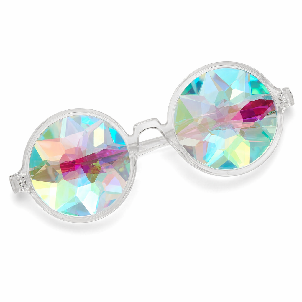 Crystallized Jewel Sunglasses with Kaleidoscope Effect Clear