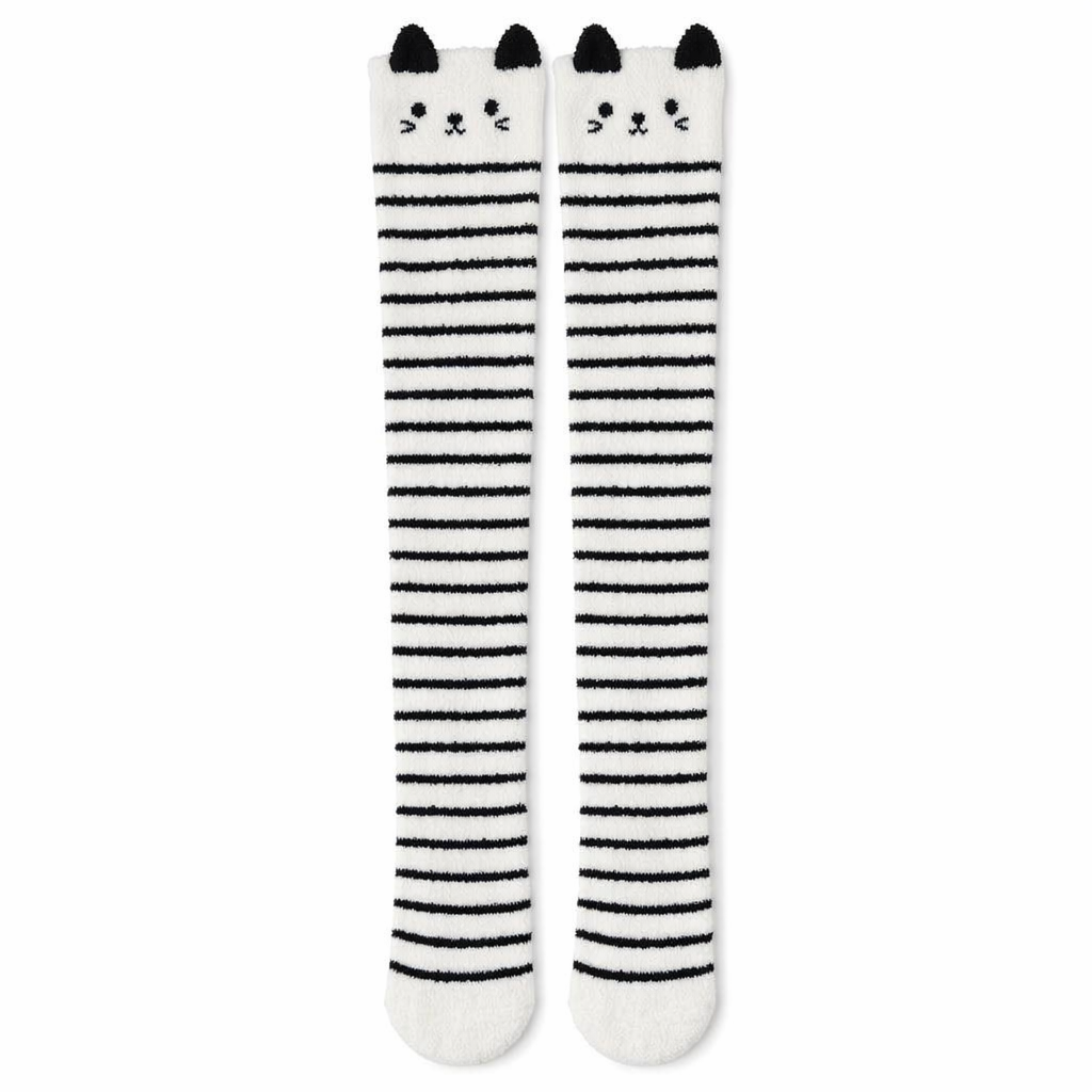 Furry Thigh High Socks for a Cozy, Princess-Like Feel Default Title